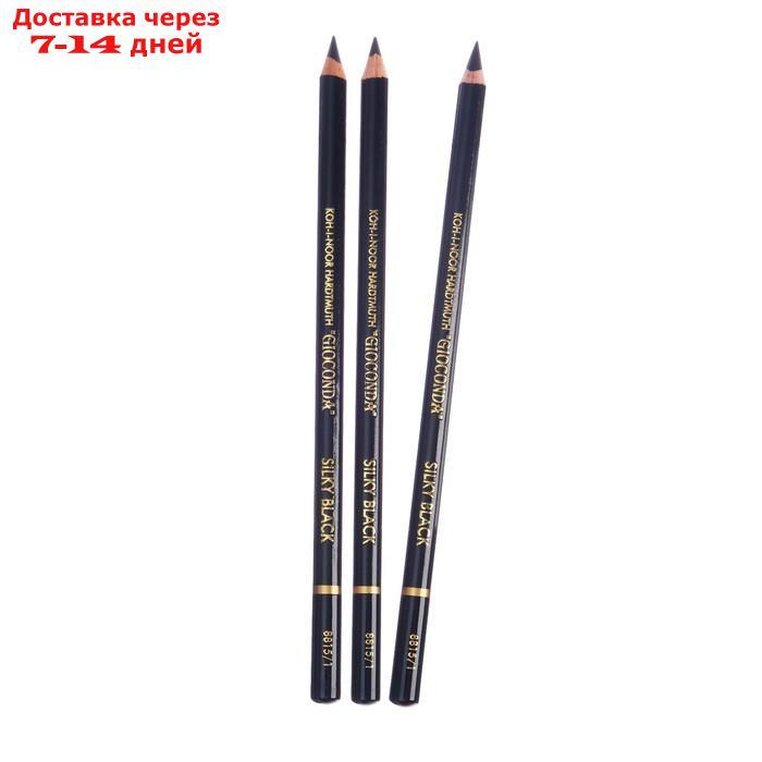 Набор 3 штуки карандаш цветной Koh-I-Noor GIOCONDA 8815 soft, черный (3502241) - фото 1 - id-p227102480