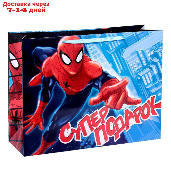 Пакет ламинированный горизонтальный "Супер подарок",Человек-паук , 61 х 46 х 20 см - фото 2 - id-p227097396