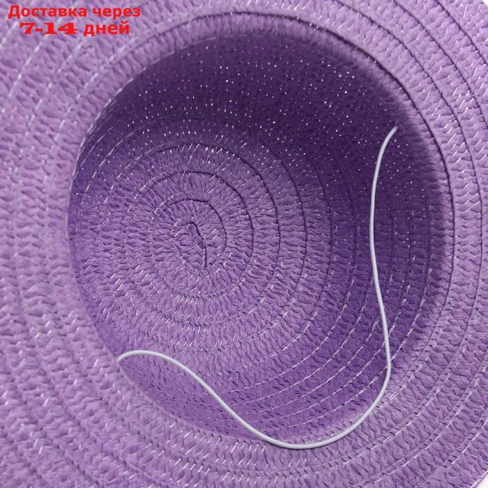 Шляпа с бомбошками для девочки MINAKU, цвет фиолетовый, размер 50 - фото 5 - id-p226951652