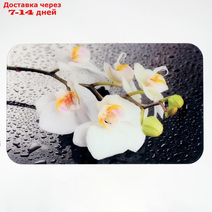 Стол прямоуголный с фотопечатью Орхидея белая 1000х600х777 стекло/подстолье венге - фото 3 - id-p227100669
