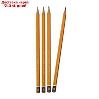 Набор чернографитных карандашей 4 штуки Koh-I-Noor, профессиональных 1500 B2, заточенные (749478)