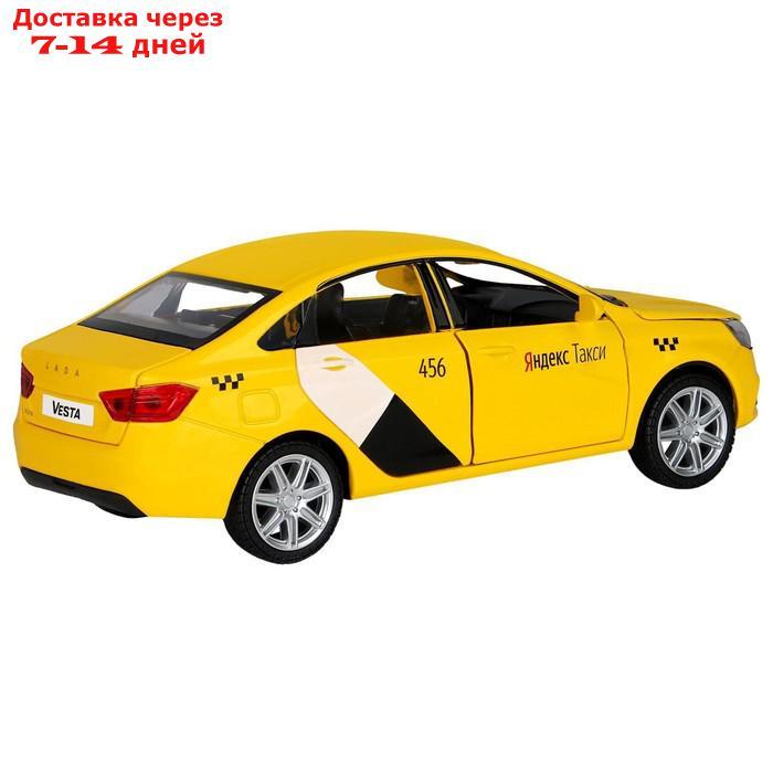 Машина металлическая "Lada Vesta Яндекс Такси" 1:24, открываются двери, багажник, световые и звуковые эффекты, - фото 6 - id-p227110183