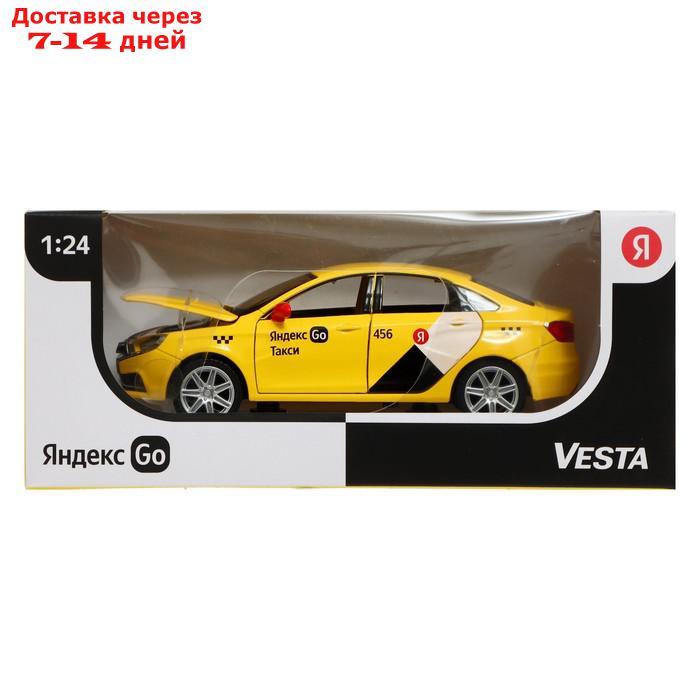 Машина металлическая "Lada Vesta Яндекс Такси" 1:24, открываются двери, багажник, световые и звуковые эффекты, - фото 10 - id-p227110183