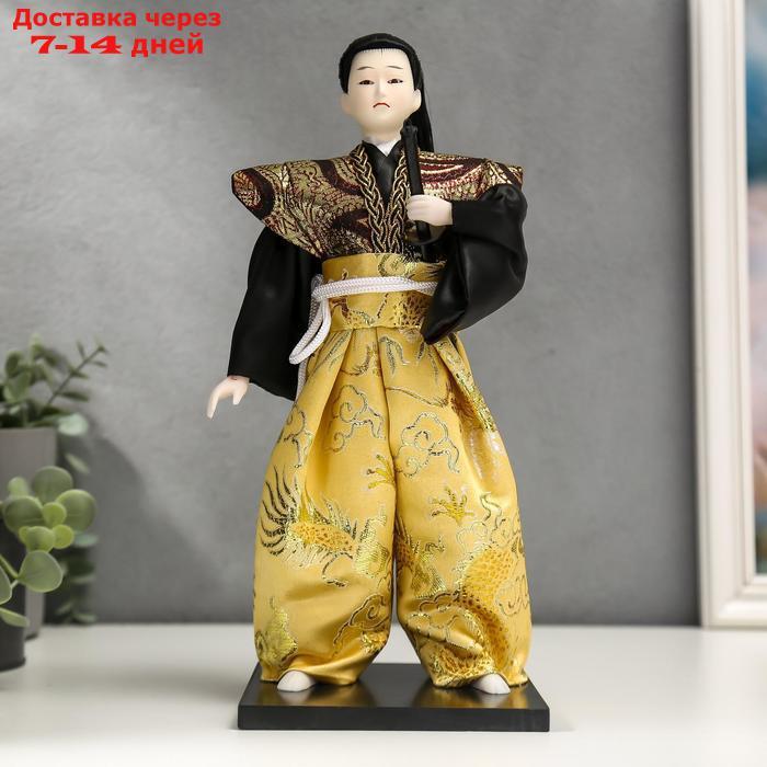 Кукла коллекционная "Самурай с длинными волосами с мечом" 30х12,5х12,5 см - фото 1 - id-p226951663