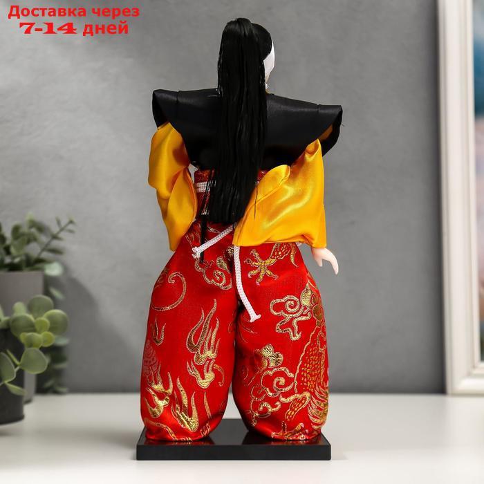 Кукла коллекционная "Воин в ярком кимоно с саблей" 30х12,5х12,5 см - фото 5 - id-p226951664
