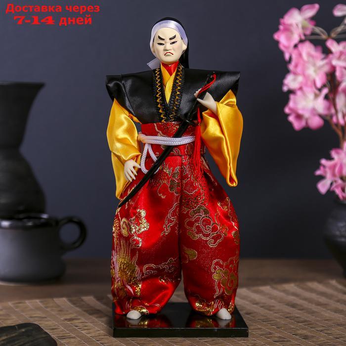 Кукла коллекционная "Воин в ярком кимоно с саблей" 30х12,5х12,5 см - фото 6 - id-p226951664
