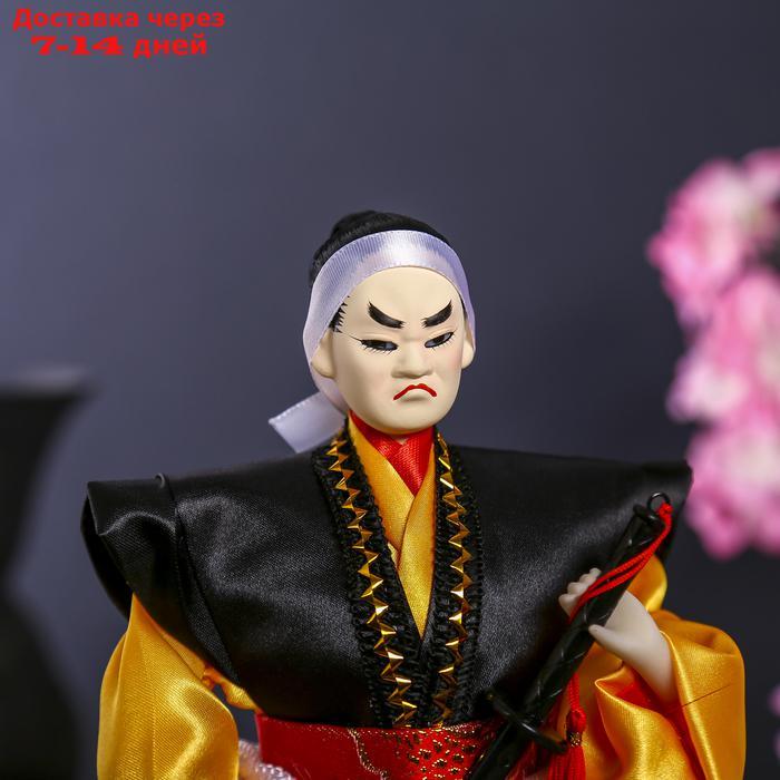 Кукла коллекционная "Воин в ярком кимоно с саблей" 30х12,5х12,5 см - фото 10 - id-p226951664