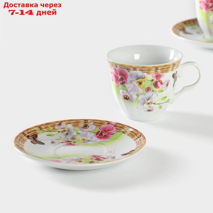 Сервиз чайный "Садовый дворик", 4 предмета: 2 чашки 250 мл, 2 блюдца - фото 3 - id-p227009135