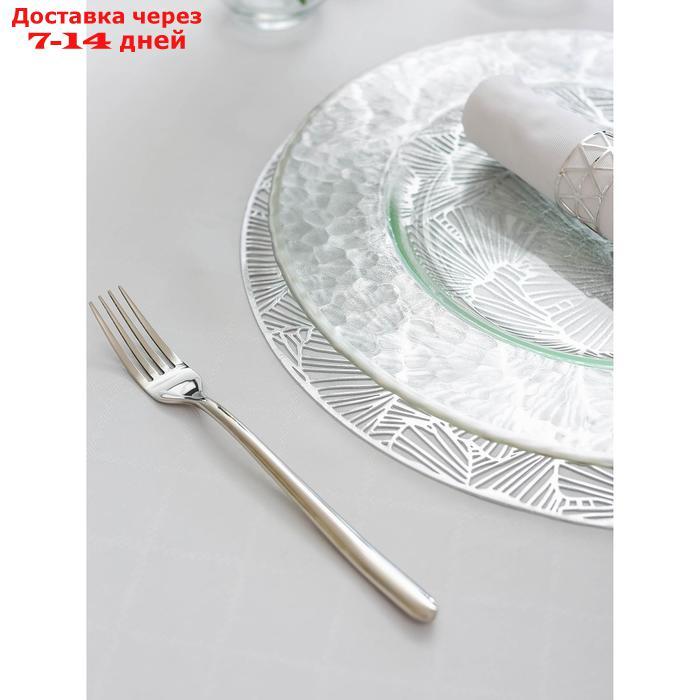 Набор салфеток кухонных Доляна "Веер", 38×38 см, 4 шт, цвет серебро - фото 9 - id-p227019912