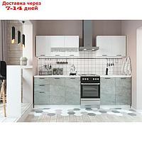 Кухня Дуся 2000х600 Белый бриллиант/Цемент