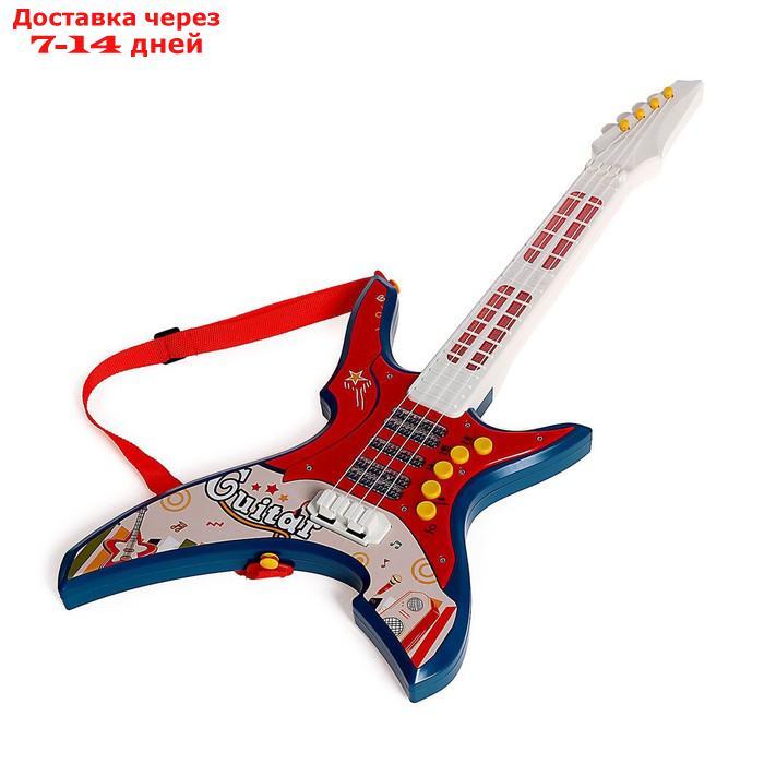 Игрушка музыкальная - гитара "Крутой Рокер", звуковые эффекты в ПАКЕТЕ - фото 1 - id-p227110262