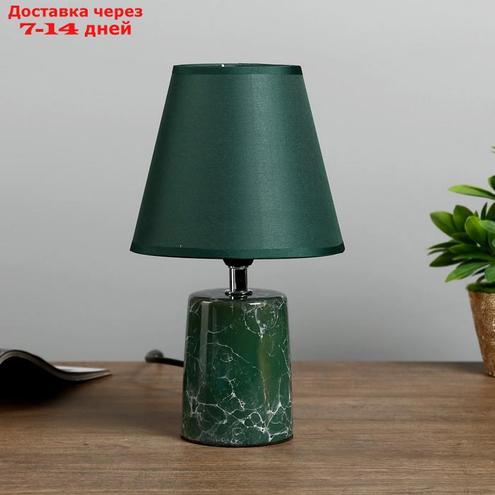 Лампа настольная "Зеленый мрамор" Е14 1х40Вт зеленый 15х15х27 см - фото 1 - id-p227102633