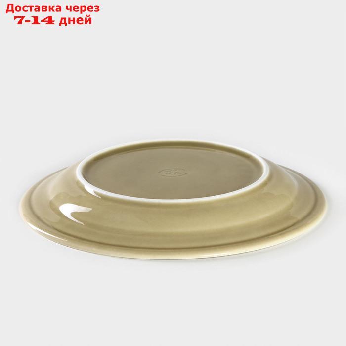Тарелка мелкая "Акварель", d=24 см, цвет фисташковый - фото 3 - id-p227019920