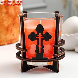 Свеча пасхальная в стакане ароматическая "Православный крест", 10х9,5 см, 290 г, цитрус