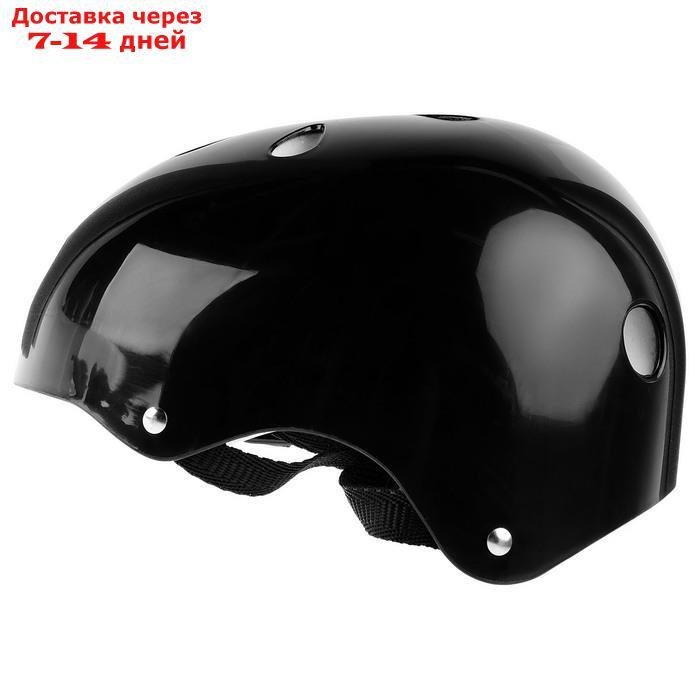 Шлем защитный OT-S507 детский, d=55 см, цвет чёрный - фото 2 - id-p226951688