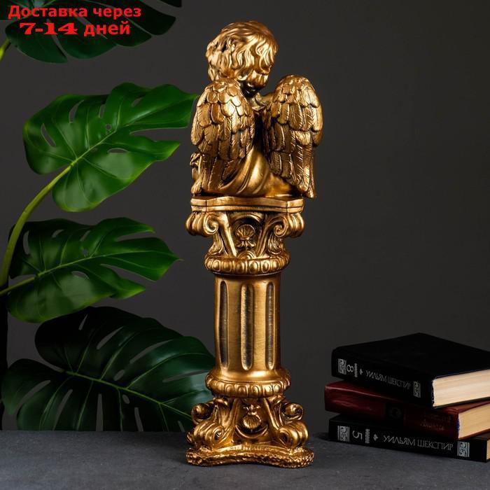 Фигура "Ангел сидя на колонне" бронза 14х14х53см - фото 3 - id-p226964654