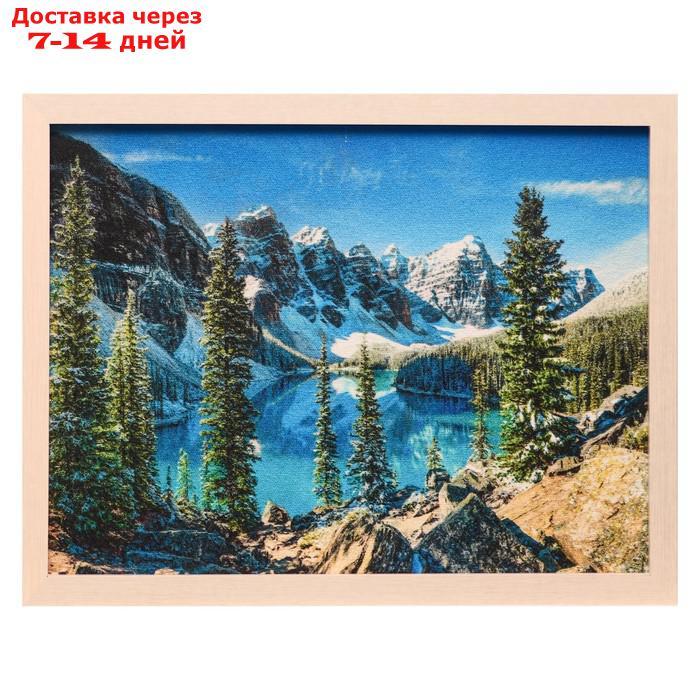 Гобеленовая картина "Горные вершины" 44*64 см рамка микс - фото 1 - id-p226964656
