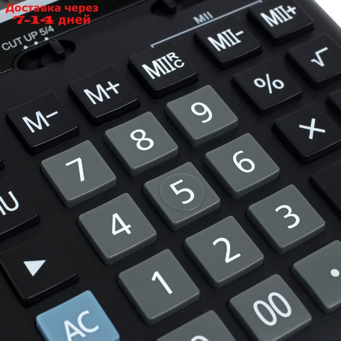Калькулятор настольный средний, 12-разрядный, SKAINER SK-500, 2 питание, 2 память, 123 x 171 x 31 мм, черный - фото 4 - id-p227115214