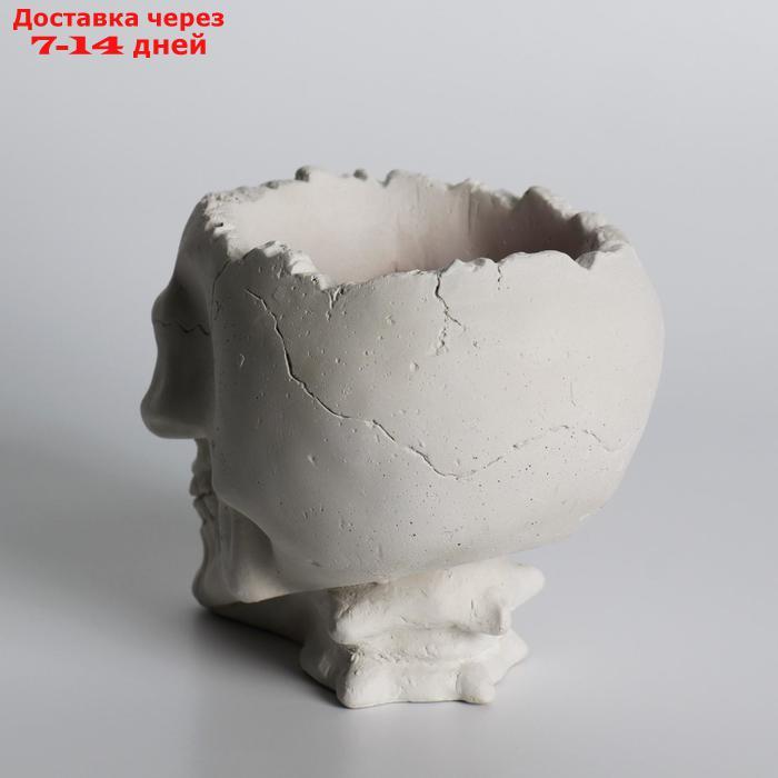 Свеча фигурная в бетоне "Плачущий череп", красный - фото 5 - id-p227102638