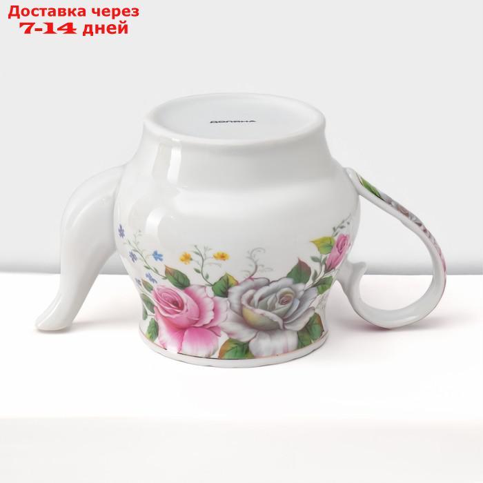 Набор чайный Доляна "Томная роза",на 6 персон, 13 предметов: 6 чайных пар 230 мл, чайник 1 л - фото 6 - id-p227009148
