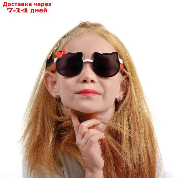 Очки солнцезащитные детские, UV400, линза 5х5 см, ширина 13 см, дужка 13.5 см, микс - фото 1 - id-p227112057