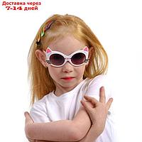 Очки солнцезащитные детские, UV400, линза 4.5х5.5 см, ширина 12.5 см, дужка 12 см, микс