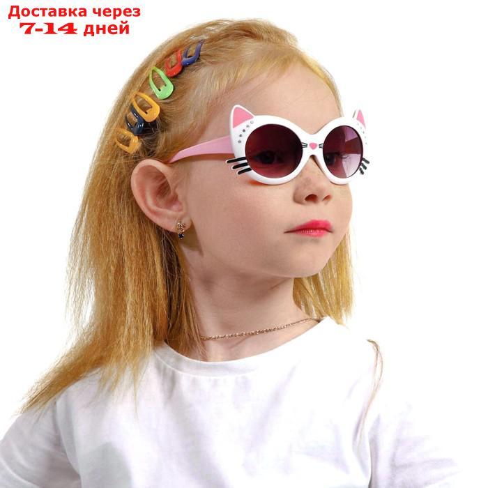 Очки солнцезащитные детские, UV400, линза 4.5х5.5 см, ширина 12.5 см, дужка 12 см, микс - фото 2 - id-p227112058