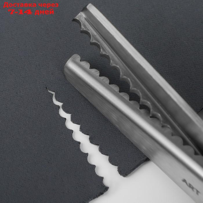 Ножницы "Волна", 9", 23,5 см, шаг - 5 мм, в коробке, цвет красный - фото 5 - id-p227095766