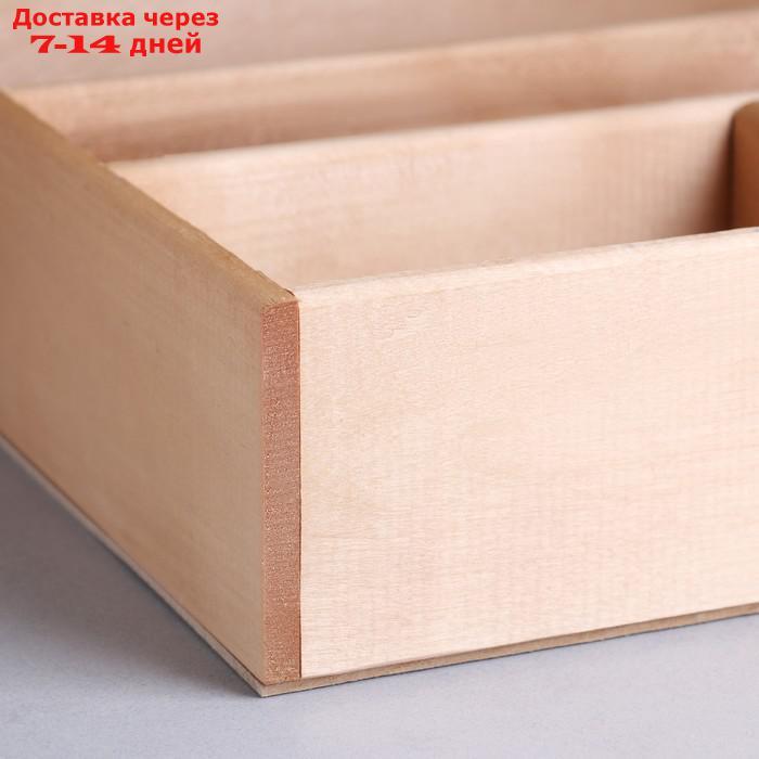 Ящик деревянный 34.5×30×10 см подарочный комодик - фото 4 - id-p227097464
