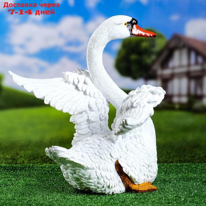 Садовая фигура "Лебедь с крыльями" 41х36х37см - фото 2 - id-p227108363