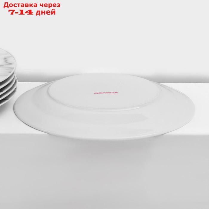 Сервиз столовый Доляна "Мрамор",24 предмета: тарелки 19 / 21×3,5 / 24 см, чайная пара 200 мл, цвет серый - фото 10 - id-p227102730