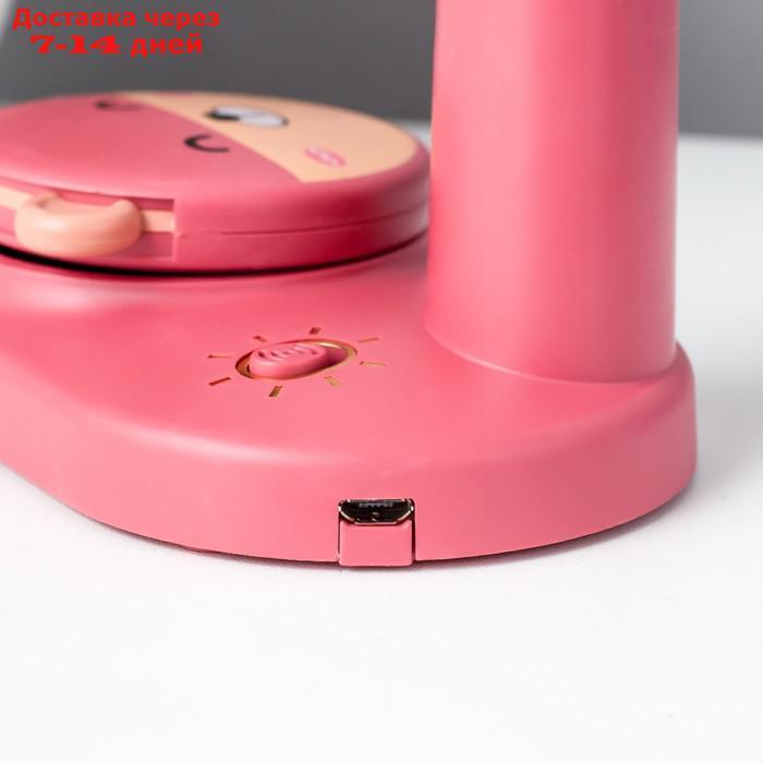 Настольная лампа "Мишка" LED 3Вт USB АКБ красный 12х8х31,5 см - фото 2 - id-p227123609