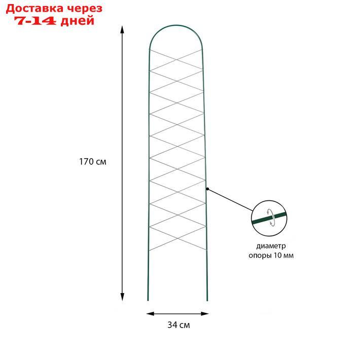 Шпалера, 170 × 34 × 1 см, металл, зелёная, "Буби" - фото 1 - id-p227110351