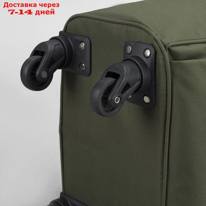 Сумка-рюкзак на колёсах, с сумкой-трансформером, отдел на молнии, наружный карман, цвет зелёный - фото 5 - id-p227104577