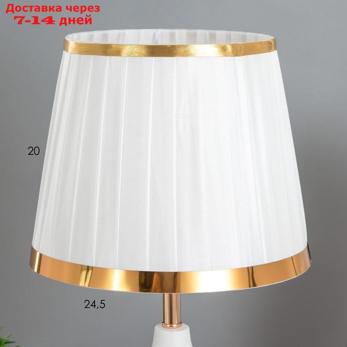Настольная лампа Энтри 1x60Вт E27 бело-золотой 25х25х42 см - фото 3 - id-p227115252