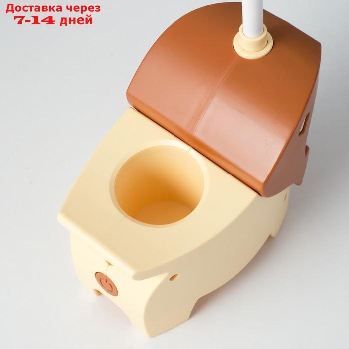 Настольная лампа "Львёнок" LED USB АКБ желто-шоколадный 7,5х13х29 см - фото 7 - id-p227123611