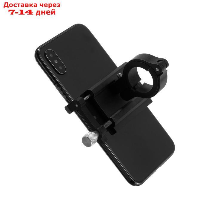 Велосипедный держатель для телефона, алюминиевый, до 185х100 мм, черный - фото 3 - id-p227108391