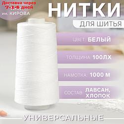 Нитки 100ЛХ, 1000 м, цвет белый №0101