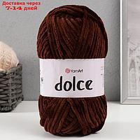 Пряжа "Dolce" 100% микрополиэстер 120м/100гр (775 шоколад)