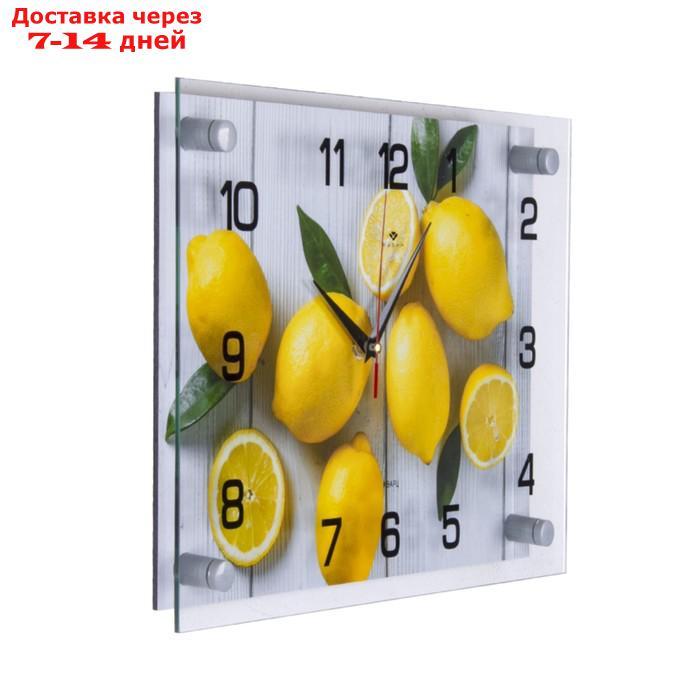 Часы настенные, серия: Кухня, "Лимоны на столе", плавный ход, 25 x 35 см - фото 2 - id-p227124614
