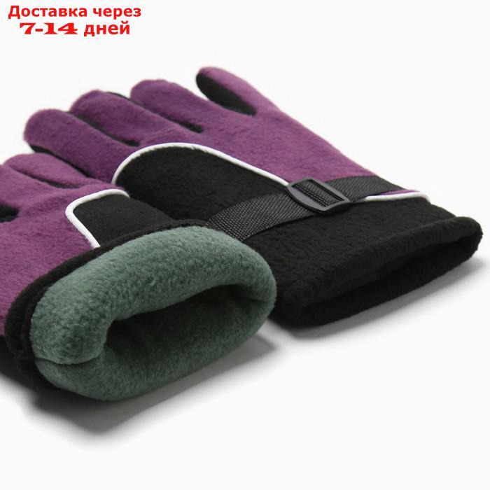 Перчатки мужские двухслойные MINAKU цв. фиолетовый, р-р 26 см - фото 3 - id-p227118746