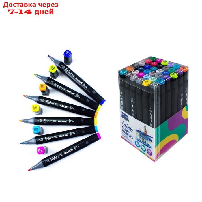 Набор двухсторонних маркеров для скетчинга Mazari Fantasia, 36 цветов Main colors (основные цвета)