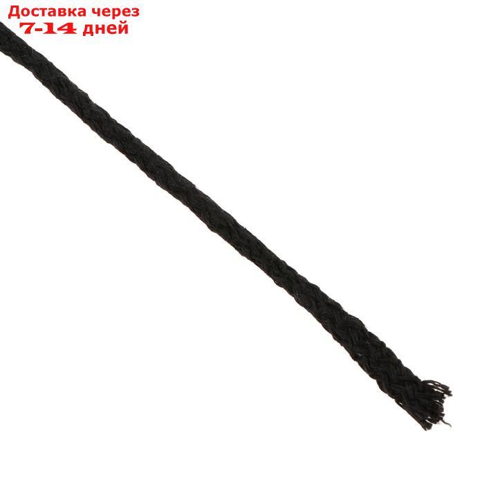 Шнур для вязания "Пухлый" 100% хлопок ширина 5мм 100м (черный) - фото 2 - id-p227095818