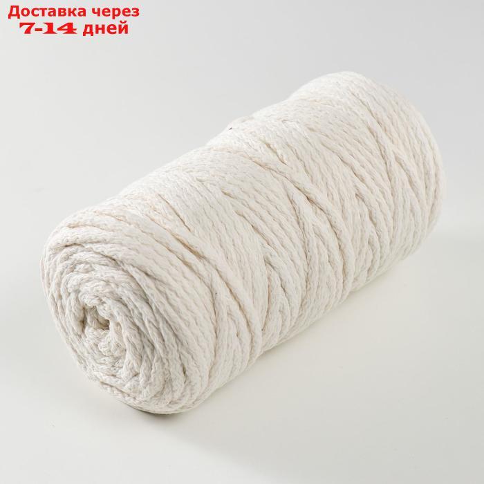 Шнур для вязания "Пухлый" 100% хлопок ширина 5мм 100м (молочный) - фото 2 - id-p227095819
