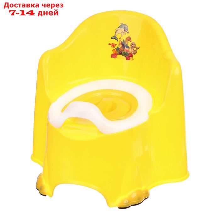 Горшок детский антискользящий "Комфорт" с крышкой, съёмная чаша, цвет жёлтый - фото 9 - id-p227099272