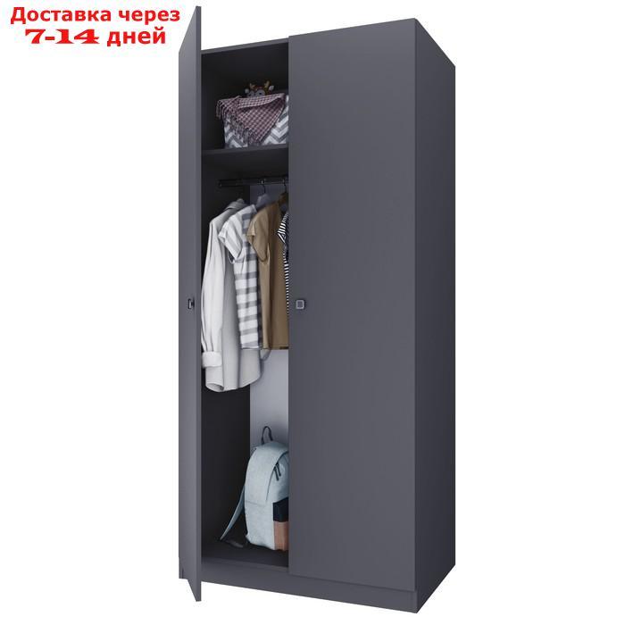 Шкаф двухсекционный Polini kids Simple, цвет серый - фото 3 - id-p227100838