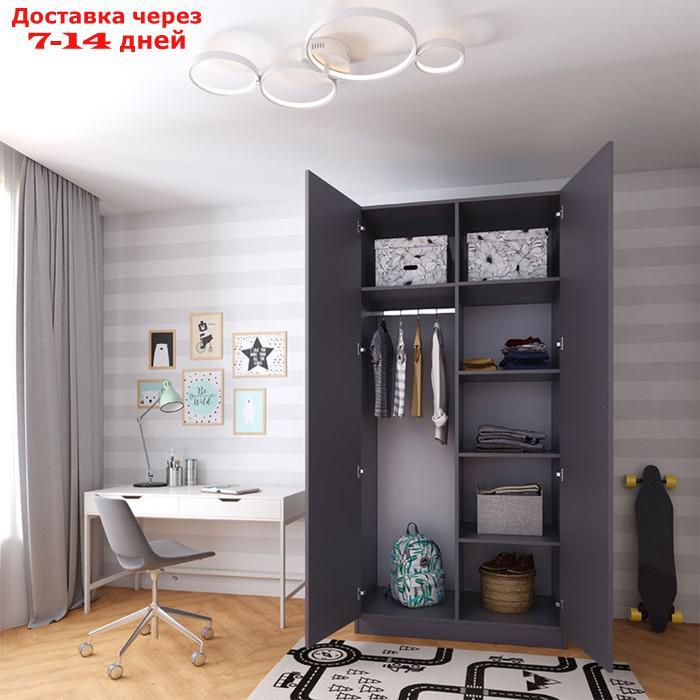 Шкаф двухсекционный Polini kids Simple, цвет серый - фото 5 - id-p227100838