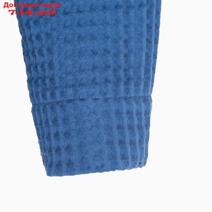 Халат вафельный мужской удлиненный Этель "Boho" р. 54-56, цв. синий, 100%хл, 290 г/м2 - фото 5 - id-p227104600