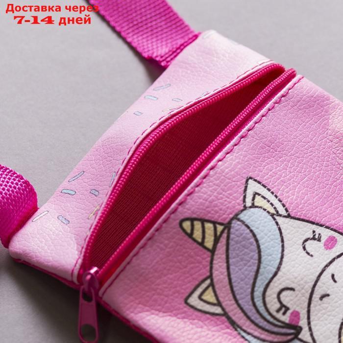 Детский подарочный набор сумка + брошь, цвет розовый, "Единорог" - фото 5 - id-p226951748
