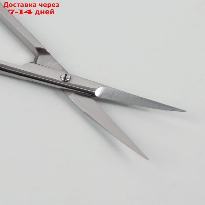 Ножницы маникюрные, для кутикулы, загнутые, 11 см, цвет серебристый, CS-1/8 (2)-S (CVD) - фото 2 - id-p226999212